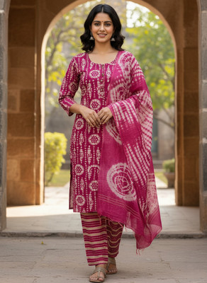 AVS Printed Kurta, Trouser/Pant & Dupatta Set