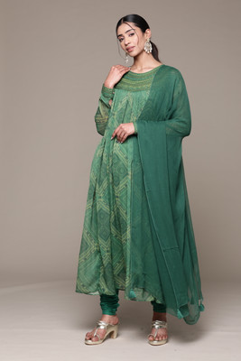 aarke Ritu Kumar Geometric Print Kurta, Churidar & Dupatta Set