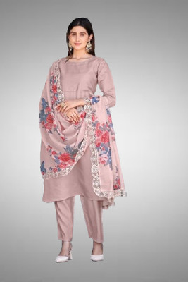 MK TEXARC Solid Kurta, Trouser/Pant & Dupatta Set