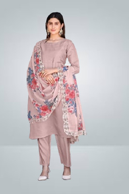 clothstory Floral Print, Solid Kurta, Trouser/Pant & Dupatta Set