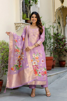 KIONA FAB Printed Kurta, Trouser/Pant & Dupatta Set