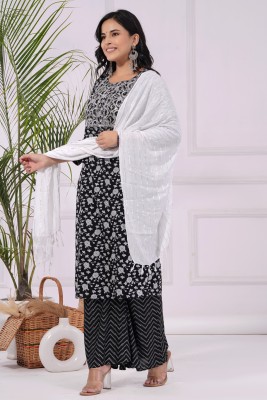 VNSAGAR Printed, Embroidered Kurta, Trouser/Pant & Dupatta Set