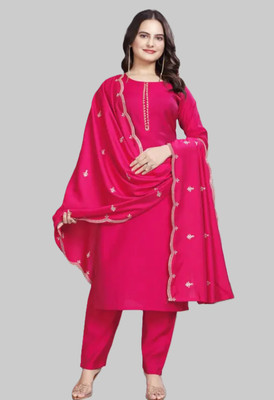 ROHEENI CREATION Self Design Kurta, Trouser/Pant & Dupatta Set