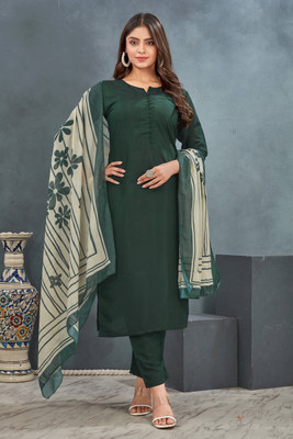 Visoka Solid Kurta, Trouser/Pant & Dupatta Set