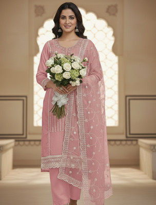 ADC Embroidered Kurta, Salwar & Dupatta Set