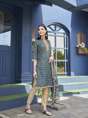 jmm Printed Kurta, Trouser/Pant & Dupatta Set
