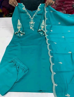 ROHEENI CREATION Embroidered Kurta, Trouser/Pant & Dupatta Set