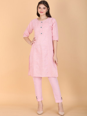 QISHRA Striped Kurta, Trouser/Pant & Dupatta Set