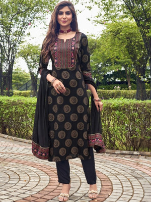 Lamba Creations Embellished Kurta, Trouser/Pant & Dupatta Set