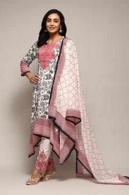 BIBA Embroidered Kurta, Trouser/Pant & Dupatta Set