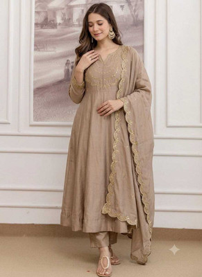 KALKI COLLECTION Printed Anarkali Kurta, Bottom & Dupatta Set