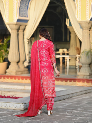 Dwarros Embellished Kurta, Trouser/Pant & Dupatta Set