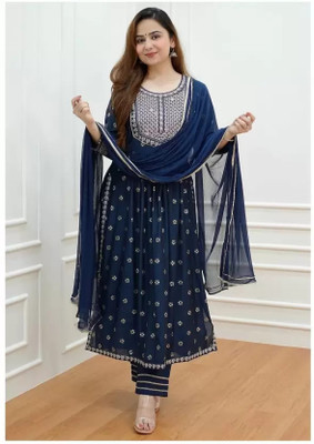 Aimca Embroidered Kurta, Trouser/Pant & Dupatta Set