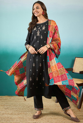 Tasrika Embroidered Kurta, Trouser/Pant & Dupatta Set