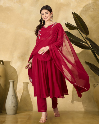Kvsfab Embroidered Kurta, Trouser/Pant & Dupatta Set
