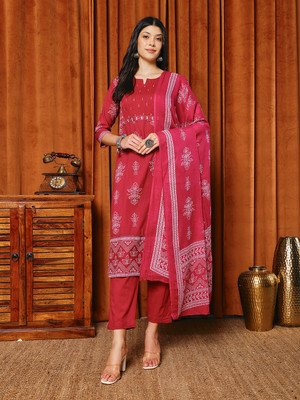 Meena Bazaar Printed Kurta, Salwar & Dupatta Set