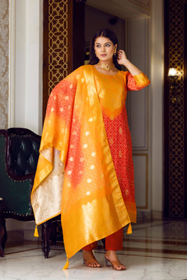 KIONA FAB Printed Kurta, Trouser/Pant & Dupatta Set