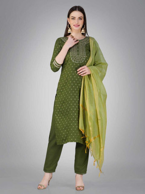 CreationRajvi Embroidered Kurta, Trouser/Pant & Dupatta Set