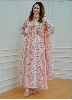 MAASMA FASHION Printed Anarkali Kurta, Bottom & Dupatta Set