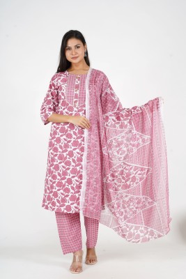 Kanchan's Creation Printed Kurta, Palazzo & Dupatta Set