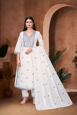 Riwayat Luxury Embroidered Kurta, Salwar & Dupatta Set