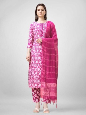 Thezaara Self Design Kurta, Trouser/Pant & Dupatta Set