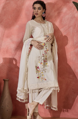 SACHI ATTIRE Embroidered Kurta, Trouser/Pant & Dupatta Set