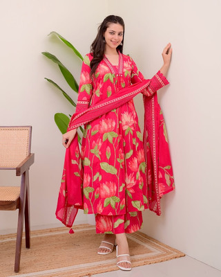 VASTRA CREATION Women Ethnic Top Pant Dupatta Set