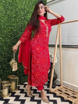 RR Fashion Solid Kurta, Palazzo & Dupatta Set