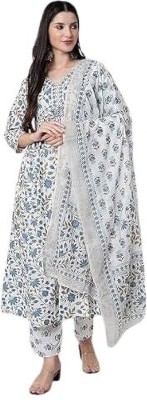 Tech Talentz Women Solid Anarkali Kurta(Grey)