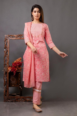 INSPIREFASHIONS Self Design Kurta, Salwar & Dupatta Set