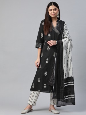 Readiprint Fashions Printed Kurta, Palazzo & Dupatta Set