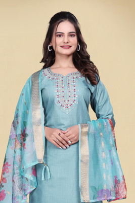 LAAIBA CREATION Embroidered Kurta, Trouser/Pant & Dupatta Set