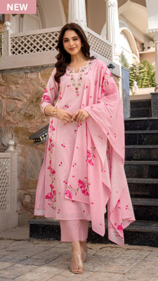 kiwastudio Embroidered Kurta, Trouser/Pant & Dupatta Set