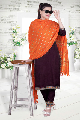 SABRANG MIX & MATCH Embroidered Kurta, Trouser/Pant & Dupatta Set