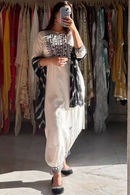 Vaibhav laxmi creation Embroidered Kurta, Palazzo & Dupatta Set
