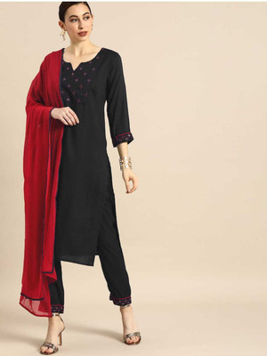 RK Creation Solid Kurta, Salwar & Dupatta Set
