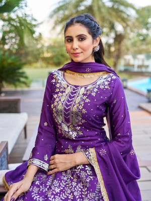 vita fashion Embroidered Anarkali Kurta, Bottom & Dupatta Set