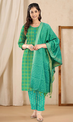 MT TEXTILE Embroidered Kurta, Trouser/Pant & Dupatta Set