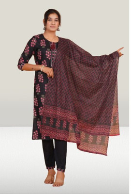 Jaipur fashion factory Floral Print Kurta, Trouser/Pant & Dupatta Set