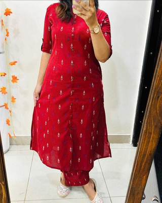 Devanshi Fashion Floral Print Kurta, Palazzo & Dupatta Set
