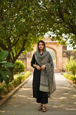 Limra Enterprises Embroidered, Printed Kurta, Dhoti Pant & Dupatta Set