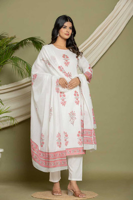 ruaati Floral Print Kurta, Trouser/Pant & Dupatta Set