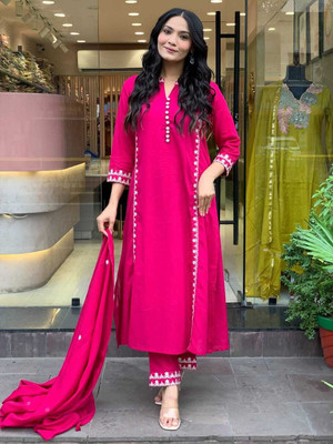 TRENDCRAFTY Embroidered Kurta, Trouser/Pant & Dupatta Set