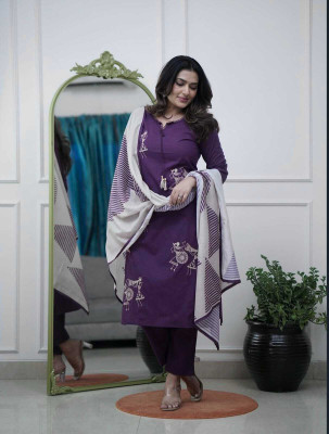 Radheshanaa Embroidered Kurta, Trouser/Pant & Dupatta Set