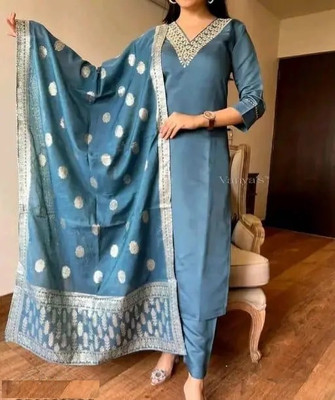 vajiba Woven Kurta, Salwar & Dupatta Set