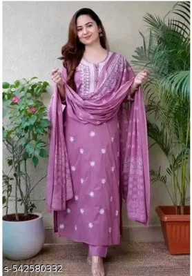 Jaipur fashion factory Self Design Kurta, Trouser/Pant & Dupatta Set