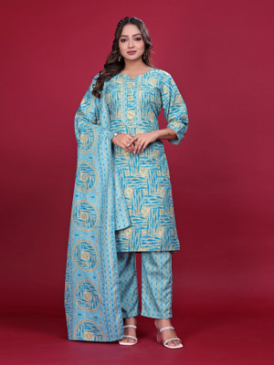 ARAHAMFASHION Printed Kurta, Trouser/Pant & Dupatta Set
