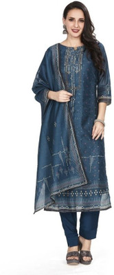 Nioni Printed Kurta, Trouser/Pant & Dupatta Set