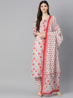 DIVENA Printed Kurta, Trouser/Pant & Dupatta Set